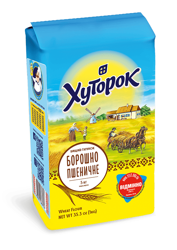 Борошно пшеничне вищого ґатунку ТМ "Хуторок" 5 кг